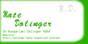 mate dolinger business card